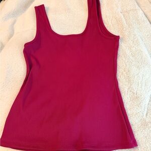White House Black Market Ribbed Camisole in Fuchsia